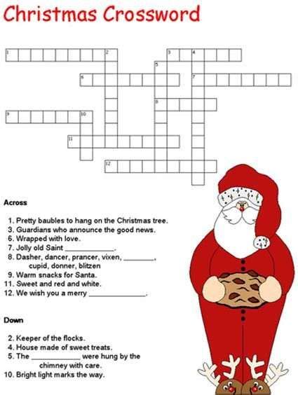 Christmas Crossword Puzzle Aublog