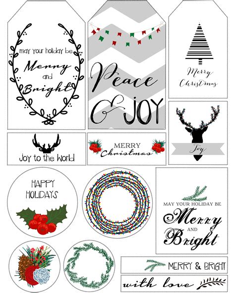 Free Printable Christmas Gift Tag Templates