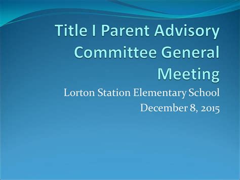 Lorton Station Elementary School December 8 Ppt Download