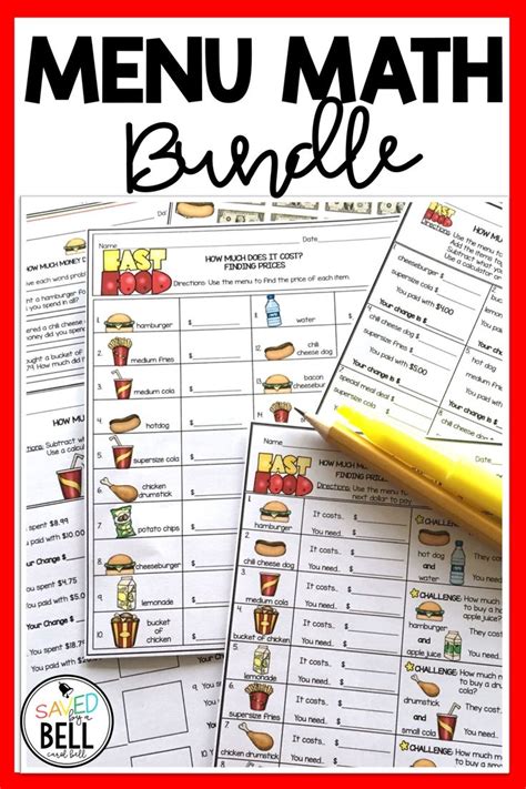 In math homework sheets you will get all the grades worksheets starting from kindergarten; Free Menu Math Worksheets in 2020 | Kids math worksheets ...