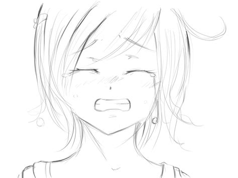 Crying Anime Girl Drawing At Explore Collection Of