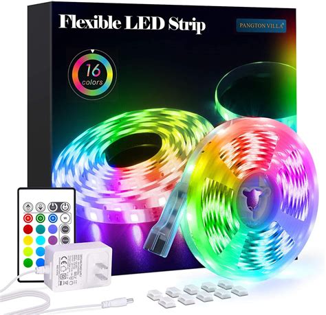 Led Strip Lights 164 Ft Rgb 5050 Color Kit With 24 Key Remote Etsy