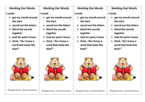 Reading Strategy Bookmarks For Younger Readers Literacy Solutions