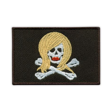 flag of lady roger female pirate flag embroidered patch badge