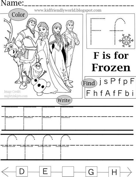 A Kid Friendly World F Is For Frozen Frozen Coloring Pages Alphabet