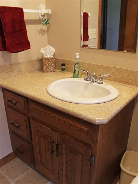 Formica countertops laminate countertops stone countertops kitchen ideas kitchen decor vanities kitchen and bath baths home kitchens. Venetian Gold Formica Countertop on Existing Vanity in ...