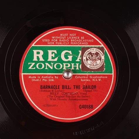BARNACLE BILL, THE SAILOR : BILLY COSTELLO : Free Download, Borrow, and