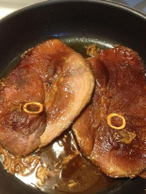 Ham Steaks With Mustard Sauce Sallye Just A Pinch Recipes