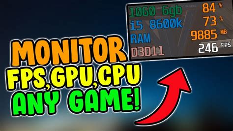 How To Display Fps Gpu Cpu Usage In Games In Youtube