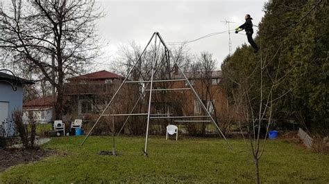 Jeremy On His 16 Foot Tall Swing Set January 2 2019 Youtube