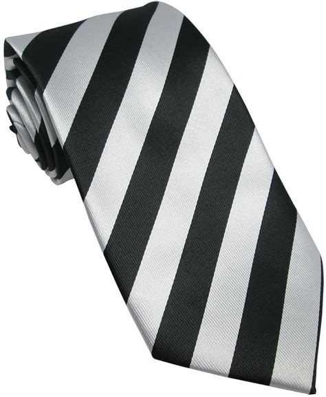 Black And White Stripe Tie Uk Clothing