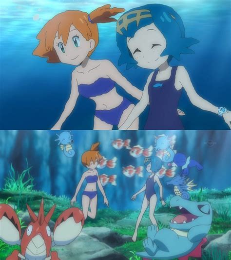 Under The Sea With Lana And Misty Pokémon Sun And Moon Know Your Meme