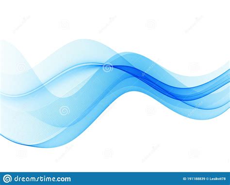 Smooth Waves Or Lines Abstract Backgroundblue Wave Vector Eps10 Stock