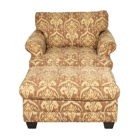 Bloomingdale's Roll Arm Accent Chair with Ottoman | 80% Off | Kaiyo