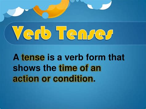 Ppt Verb Tenses Powerpoint Presentation Free Download Id