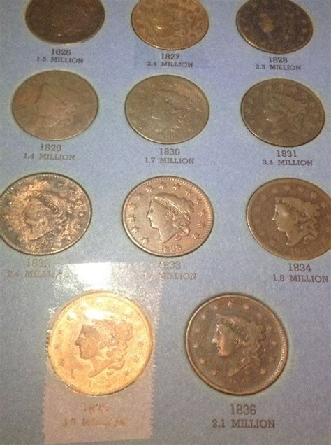 Highly Valuable 1826 1857 Us Large Cents Set Complete Set 30 Etsy