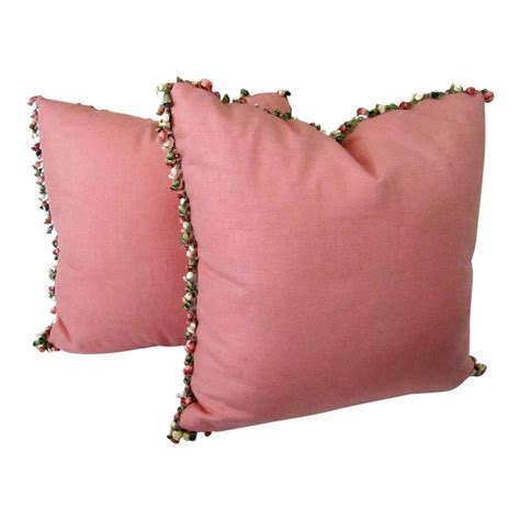 Dusty Rose Toss Pillows With Tassels A Pair Toss Pillows Shop