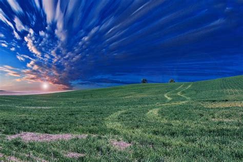 1920x1080 Green Sunny Nature Castle Sky Field Meadows Blue