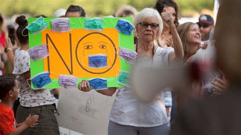 Anti Mask Protest At Washington County School District Draws Crowd