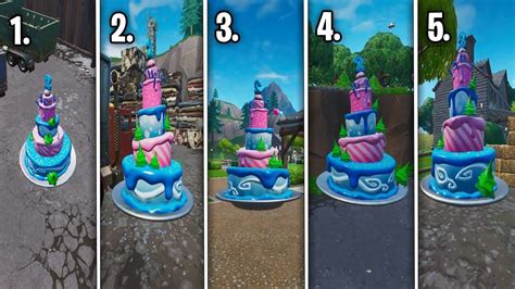 All Birthday Cakes Locations Of Fortnite 2nd Birthday Challenge