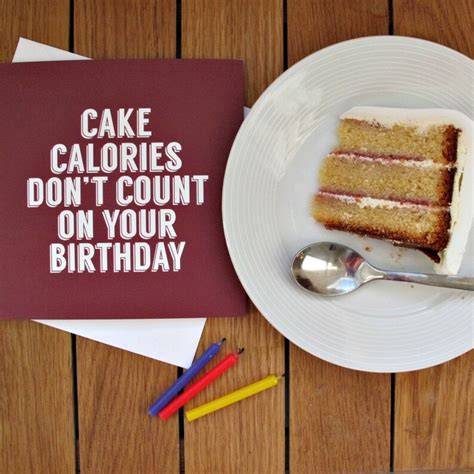 birthday card cake calories don t count on your birthday etsy