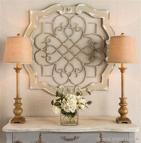 Antique Cream Wood & Metal Wall Decor | Hobby Lobby | 995258 | Rustic