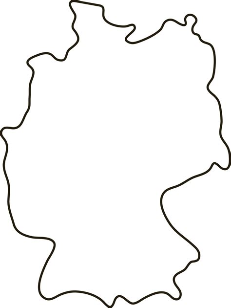 mapa de alemania ilustración de vector de mapa de contorno simple