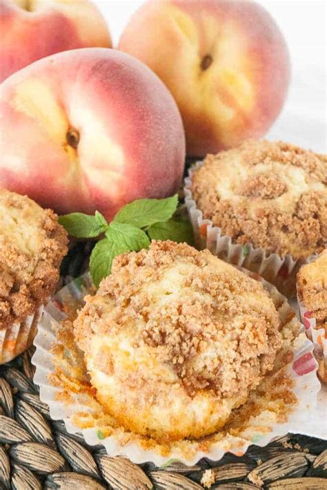 Fresh Peach Muffins Mindee S Cooking Obsession