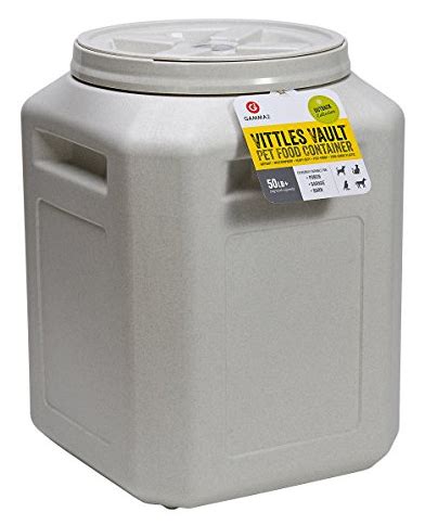 The containers are air tight and sturdy. 50 lb dog food storage containers Vittles Vault Stackable ...