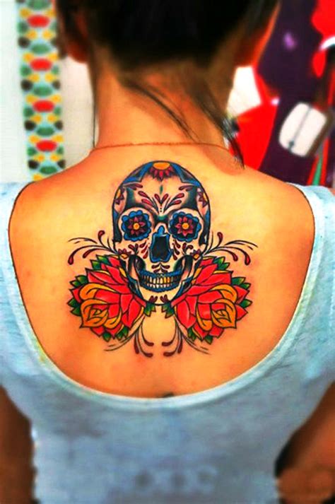 20 Sugar Skull Tattoo Designs For Womens Flawssy