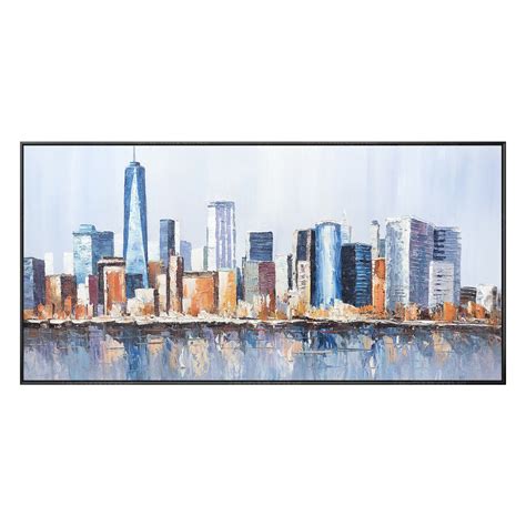 Framed Wall Art Original New York Skyline Cityscape Painting Etsy