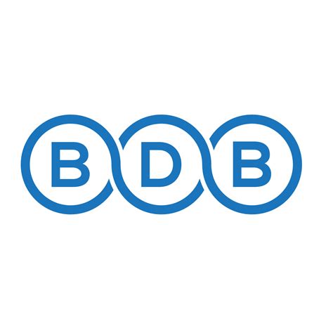 Bdb Letter Logo Design On White Background Bdb Creative Initials