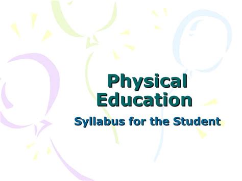 Foundation On Physical Education