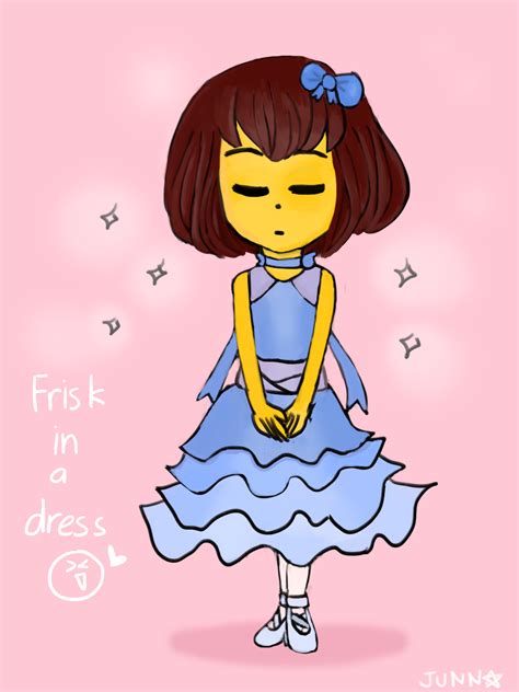 Frisk In A Dress By Lovedrawingjunn On Deviantart