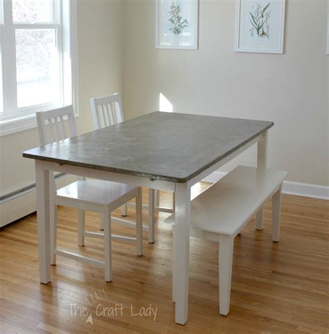 Diy Concrete Dining Table Top And Dining Set Makeover The Crazy Craft