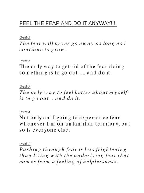 Feel The Fear And Do It Anyway Pdf Pdf