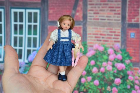 Miniature Doll Baby Girl At 112 Scale For Dollhouses Etsy