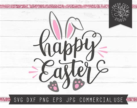 Happy Easter SVG Bunny Ears Cut File for Cricut Instant - Etsy UK