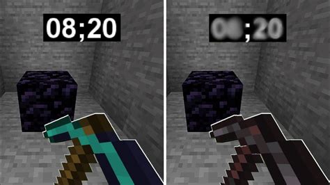 Diamond Vs Netherite Pickaxe Obsidian Test In Minecraft Vidoe