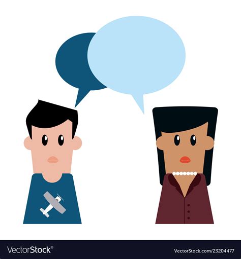 People Talking Cartoon Royalty Free Vector Image