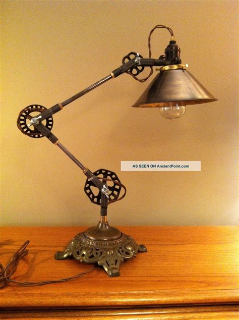 Vintage Industrial Desk Lamp Machine Age Task Light Cast Iron