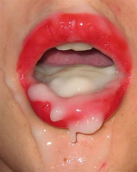 Red Lipstick Blowjob Cum In Mouth