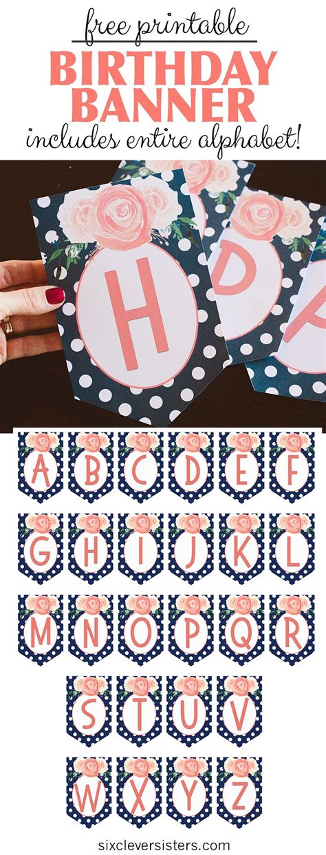 These make for hassle free decorations that. FREE PRINTABLE Happy Birthday Banner and Alphabet! Modern ...