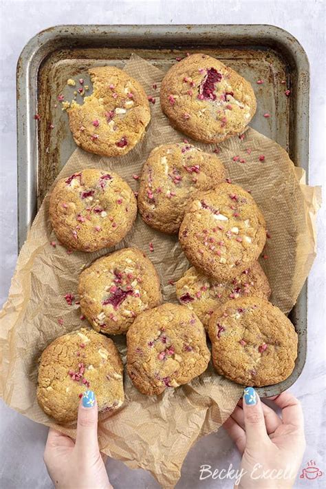 The cookies take around 50 minutes to prepare and each batch. Gluten Free White Chocolate and Raspberry Cookies Recipe ...