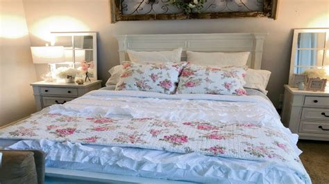 A hanging rattan chair provides the perfect place to wind down with a favorite read. BEDROOM MAKEOVER 2019 | FRENCH COUNTRY COTTAGE/FARMHOUSE ...
