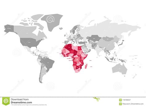 Imagenes fotos de stock y vectores sobre world map africa. Map Of World In Grey Colors With Red Highlighted Countries ...
