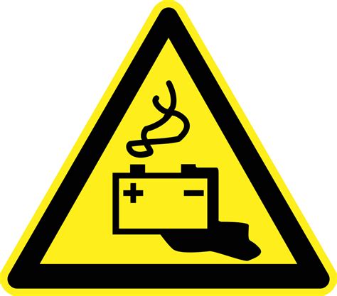 Onlinelabels Clip Art Battery Warning Sign