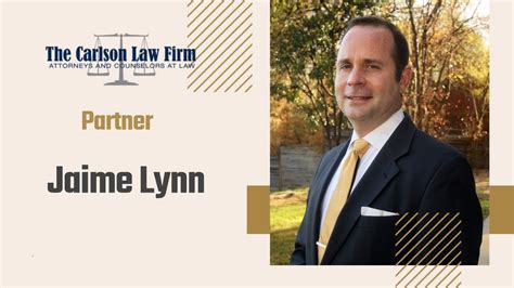 Meet The Lawyer Jaime M Lynn The Carlson Law Firm Personal Injury