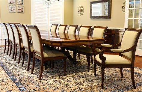 Large Mahogany Dining Table With Self Storing Leaves