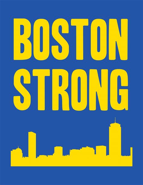 Boston Strong with skyline Print